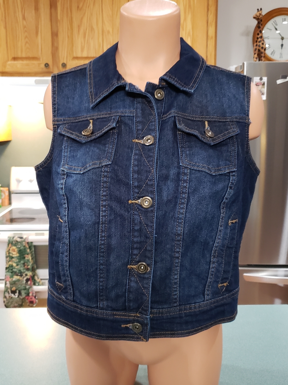 Cato Dark Blue Denim Vest